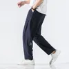 Pantaloni da uomo MRGB Solido da uomo in cotone e lino Harem in stile cinese Moda uomo casual Streetwear Pantaloni sportivi larghi Pantaloni da donna