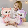 カラフルなフクロウのぬいぐるみおもちゃ超かわいい人形かわいいクレーンマシンドールズギフト卸売ソフト枕バースデーギフト