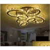 Chandeliers Living Room Atmospheric Creative Oval Crystal Lamp Led Ceiling Simple Modern Restaurant Lights Romantic Bedroom Light Dr Dhbmz