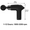 Mini Gun LCD Luxury Deep Tissue Muscle Body Pain Relief Sport Fitness Office Relax Massager 12 Speeds Dropshipping 0209