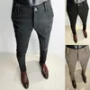 Mens Pants Winter Woolen Thicken Keep Warm Pantalones Hombre Solid Casual Formal Trousers Dress Slim Suit Clothing 230209