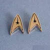 Pimleri Broşlar Star Trek Yıldız Filosu Emaye Broş Pimleri Rozet Yaka Alaşım Metal Moda Takı Aksesuarları Hediyeler Damla Teslimat Dhnyv