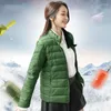 Damen Trenchcoats Winterjacke Frauen 2023 Kurzer Stehkragen Puffermantel Übergröße für Daunen 6291