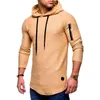 Men's Hoodies Fashion Autumn Long Sleeve Stylish Hooded Men Solid Color Swag Hem Hip Hop Hipster Streetwear Clothes