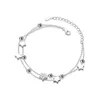 Łańcuch łańcucha mody podwójnej warstwy Clear cyrkon okrągła koralika Bransoletka Bransoletka dla kobiet elegancka biżuteria Pulseras SL220 G230208