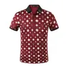 Polos pour hommes Polo à rayures de designer populaire T-shirts Snake S Bee Floral Broderie Mens High Street Fashion Horse T-shirt 62FT