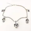 Choker Chokers Gothpunk Jewelry Skeleton Necklace for Women Silver Color Skull 펜던트 체인 도매 할로윈 선물 보석 VGN038Chok