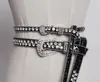 Belts Women Y2K ACC Bling Rhinestone Buckle Belt G230207