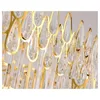 Kronleuchter Luxuskristalllicht Kronleuchter f￼r Treppenhaus Moderne Loft -Kettenbeleuchtung Home Dekoration Gold LED Cristal Lamps Dhcou