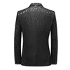 Heren Pakken Blazers Modemerk Jacquard Suit klassiek Black Wit Fashionable Business Wedding Banquet Party Dress Men and Pants 230209