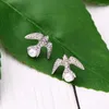 Stud Earrings BALANBIU Black&White Exquisite Crystal Swallow For Women Gifts Acrylic Pearl Fashion Jewelry Accessories