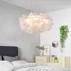 Itália Design Pingente Lâmpada PP Acrílico Lamphade Flor Forma LED LUZING LUZES DESPENHA PARA LIVRA DE LIVRA ROULO 0209