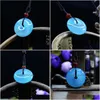 Charms Natural Blue Chalcedony Safety Buckle Agate Pendant Couple Necklace Mens And Womens Jade Pendantcharms Drop Delivery 20 Dhg9H