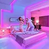 LED Strip Lights red neon light , RGB Color Changing Light Strip, 5050 LEDs with IR Remote Control, LED Lights for Bedroom, Kitchen, Home Decoration, TV, DIY Mode