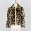 Women's Fur Korean Fashion Winter Coat Women Faux Leopard Print Open Front Thick Warm Cardigan Jacket Outerwear Plus Size1