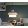 Pendant Lamps Japanese Simple Art Fabric Led E27 Restaurant Modern Suspension Luminaire Living Room Decoration Bedroom Study Drop De Dhpbq