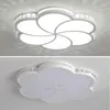 Luzes LEDs modernos Bedroom Flor Viva Flor criativa Cristal Lâmpada de teto Sala de jantar Iluminação de iluminação 0209