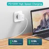 Kabel PD C do C 100W Synchronizowany kabel z chipem e-mark Szybkie ładowanie USB-C do sznurka ładowarki dla iPada Samsung MacBook Pro Xiaomi