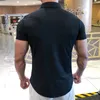 男性S Tシャツメンズトレーニングフィットネスポロシャツクイックドライバスケットボール半袖男性ランニングジョギングTスタンドカラーワークアウトジムTEES230208