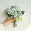 Decorative Flowers 4Colors Silk Rose Hydrangea Hybrid Artificial Flower Bridal Bouquet Wedding Decoration DIY Home Party Fake