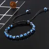 Länkkedja turkiska smycken handgjorda amulet nazar onda blå lyckliga ögonarmband för kvinnor justerbart rep flätade pärlarmband emo smycken g230208