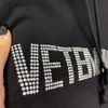 Vetements Sweatshirts Men's Hoodies VTM Sweatshirts Rhinestone Flash Drilling Vetements Hoodie Sweatshirt Hot Diamond Fashion Survetement 607