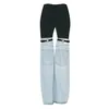 Jeans da donna Momoluna Women Two Tone Patchwork Denim Hybrid Flare Pantaloni Leg Pants 230209