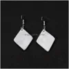 Dangle Chandelier Wholesale Abalone Earrings Geometric Shell Rhombic Colorf Unique Charms Women Jewelry Decoration Dhjmr