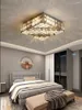 Ceiling Lights Light Postmodern Rectangle LED Luxury Lustre Crystal Indoor Atmosphere Dimmable Chandelier Home Decor Fixture