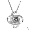 Pendentif Colliers Feuille Collier Ras Du Cou Bijoux Fleur Sier Pendentifs Chaîne Cadeau D'anniversaire Pour Les Femmes Drop Delivery Dhnos