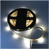 Solar Garden Lights 5m/16.4.4 stóp Wodoodporny zasilany 2835 SMD LED ROPE ROPE RUBE LEKA BIAŁY BIAŁY Outdoor Świąteczny wystrój wystroj Drop Deli Dhgce