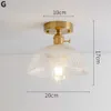 Lights Japan Glass Lamp Одиночная потолочная потолочная свет прозрачные стеклянные резные приспособления для стен потолок для гостиной Light 0209