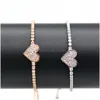 Tennis Groothandel Fashioh Bracelet Cubic Zirkoon kralen armbanden Witte Rhinestone Bangle ketens Strand voor DHB4M