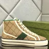 Projektanci Tennis 1977 Sneaker Canvas Luxurys Gicci Beige Beige Blue Prane Jacquard Jacquard Denim Buty Ace Gumowa Sole Haftowane Vintage Casual Sneakers 35-45