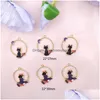Charms 10st Halloween Cat Witch Diy Jewelry Accessories Alloy Drip Broom Black Back View Bow Pendant Drop Delivery 202 DHKWO