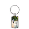 10pcs Bag Parts Sublimation DIY White Blank European and American Metal Irregularity Keychain