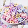 Andere 30 stks 18 mm mix lichtkleuren harscomponenten vijfpetal bloemen flatback cabochon verfraaiing accessoires diy ambacht plakboeki dhnqh