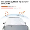 195 x 70 cm Auto Frontfenster Windschutzscheibe Schutzhülle Automobile Sonnenschild Schneeschild für Windschutzscheibe Winter Sonnenschatten