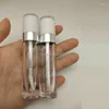 보관 병 빈 6.5ml 립글로스 튜브/병 둥근 화이트 메이크업 컨테이너 커스텀 로고 립 유약 광택 튜브 투명한 지팡이 100pcs