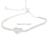 Tennis Groothandel Fashioh Bracelet Cubic Zirkoon kralen armbanden Witte Rhinestone Bangle ketens Strand voor DHB4M