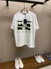 Xinxinbuy Men Designer Tee T Shirt 23ss رسائل تطريز قصير الأكمام من القطن الأبيض