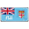 I LOVE poster painting FIJI Mauritius Bora Mauritices Crete Island Vintage Metal Signs Travel Souvenir For Wall Home Decor retro Signs size 30X15CM w02