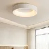 Moderna LED -taklampor fixturer ihåliga sovrumscirkel vardagsrum svarta ljuskronor lampa med fjärrkontrollstudie 3Color 0209