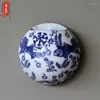 Wazony jingdezhen niebiesko -biała porcelanowa dekoracja ceramiczna wisząca mała wkładka kwiatowa