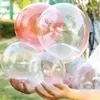 Novel Games Magic Bubble Lim Toy Blowing Colorful Ball Plastic Balloon vann T Burst Safe For Kids Boys Girls Gift 230209