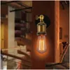 Appliques Led Lumières 110V 220V E27 Métal Décor À La Maison Simple Lampe À Balançoire Simple Rétro Rustique Luminaires Éclairage Drop Delivery Indo Dhj63