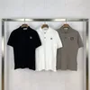 Menowe koszule Polo Designer T Shirt High Street Haft haft stały kolor lapowe polo podwiązki do druku koziołowe tee tee po polo dekoracje odznaki plus rozmiar fhtp