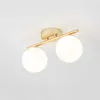 Ceiling Lights Nordic ceiling iron glass lamp corridor aisle simple modern creative personality gold entrance cloakroom balcony light 0209