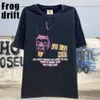 Herr t-shirts groda drift ny mode streetwear rock band uzi överdimensionerad rap hip hop vintage lös tshirt tee topps män t230209