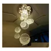 Ljuskronor modern K9 Crystal Chandelier f￶r trappa 11 st stor kula led lamp spiral design vardagsrum belysning fixturer sl￤pp de dhhnt